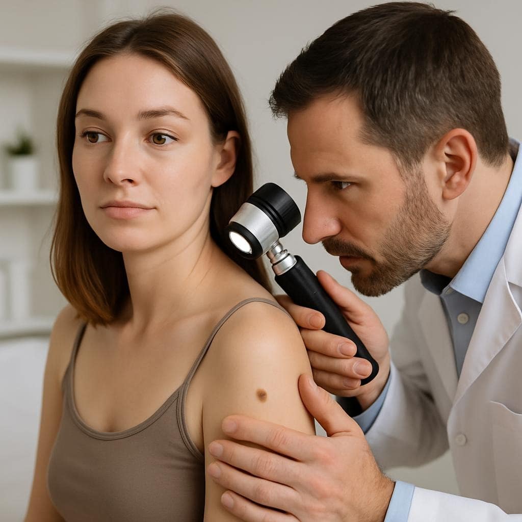 visita dermatologica con epiluminescienza 